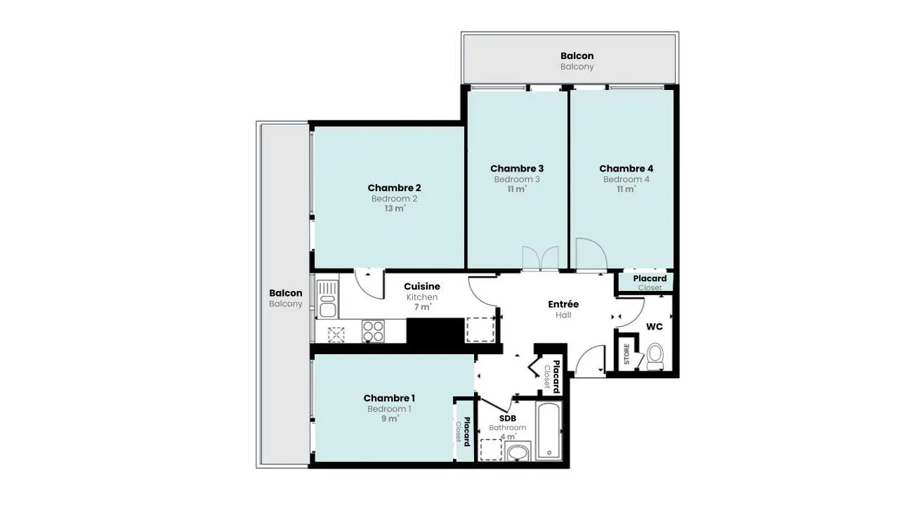 Ensuite Rooms view 1