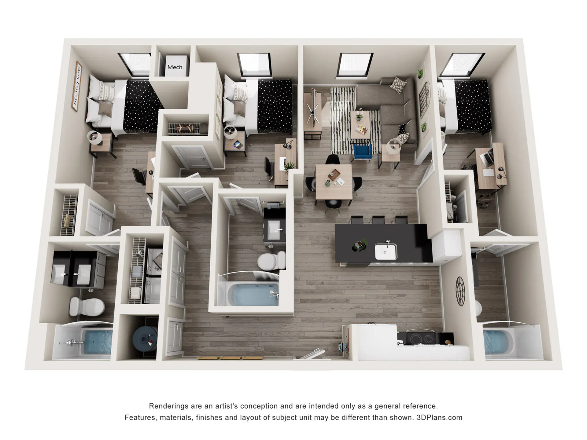 3 Rooms view 2