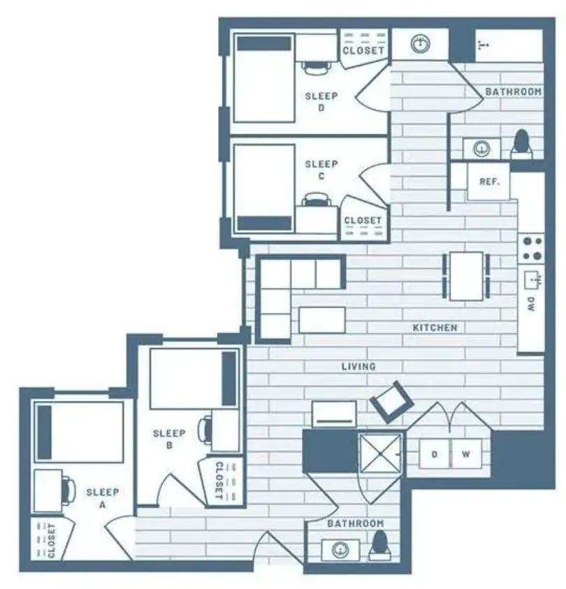 4 Rooms view 2