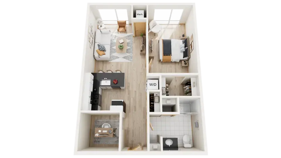 1Bed Rooms view 1